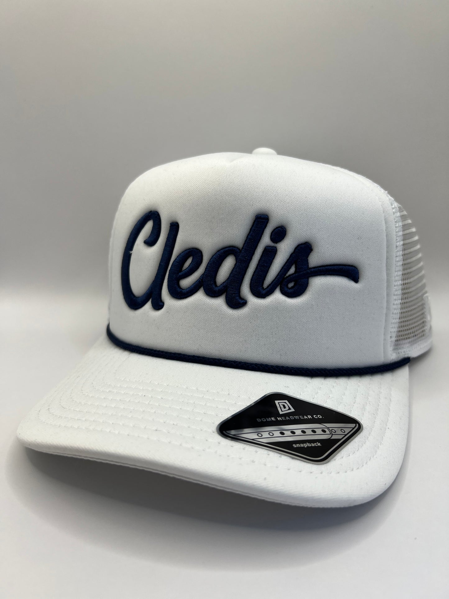 White & Blue Cledis Rope Hat