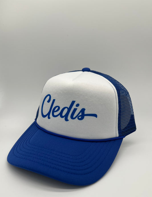 Blue & White Cledis Trucker Hat
